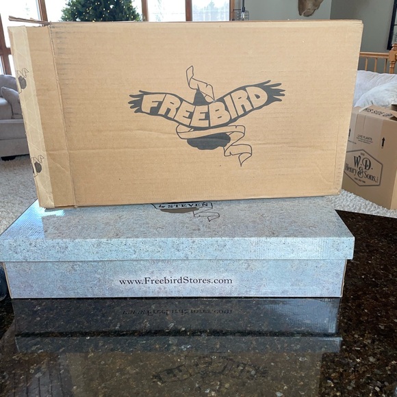 Free bird JASPER BLACK CROCO boots freebird size 10 - Picture 9 of 9